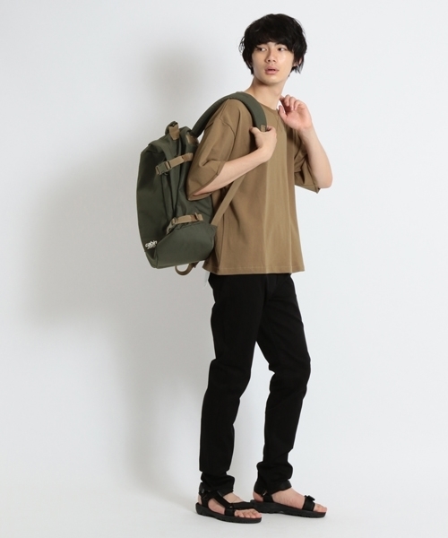 niko and...（ニコアンド）の「ガス焼き裏毛5分袖プルオーバー（Tシャツ/カットソー・メンズ・ネイビー/カーキ/オレンジ・MEDIUM/LARGE）」の5枚目の写真