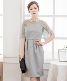 DRESS STAR | レース5分袖ワンピースドレスパーティードレス(ドレス)