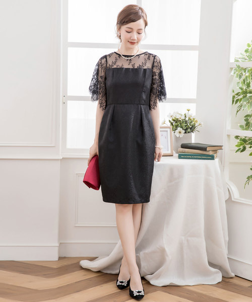 DRESS STAR(ドレス スター)の「レース5分袖ワンピースドレスパーティードレス(ドレス・レディース・ブラック/ネイビー/グレー・S/M/L/XL/XXL/XXXL)」の10枚目の写真