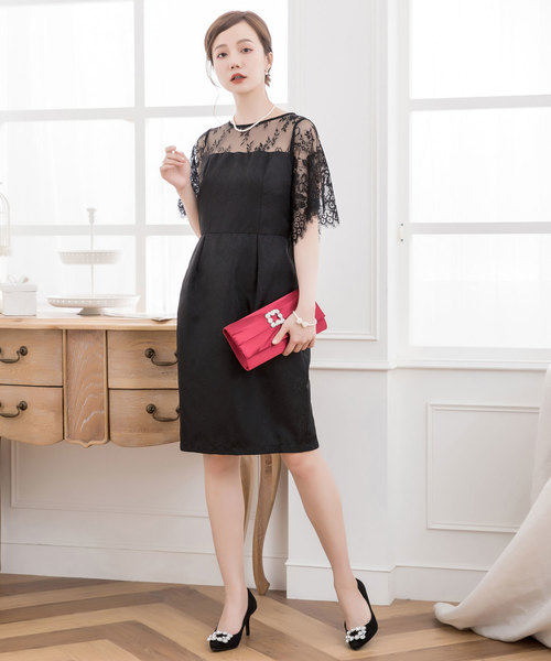 DRESS STAR(ドレス スター)の「レース5分袖ワンピースドレスパーティードレス(ドレス・レディース・ブラック/ネイビー/グレー・S/M/L/XL/XXL/XXXL)」の11枚目の写真