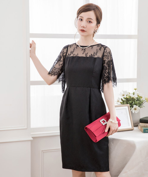 DRESS STAR(ドレス スター)の「レース5分袖ワンピースドレスパーティードレス(ドレス・レディース・ブラック/ネイビー/グレー・S/M/L/XL/XXL/XXXL)」の9枚目の写真