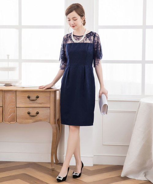 DRESS STAR(ドレス スター)の「レース5分袖ワンピースドレスパーティードレス(ドレス・レディース・ブラック/ネイビー/グレー・S/M/L/XL/XXL/XXXL)」の12枚目の写真