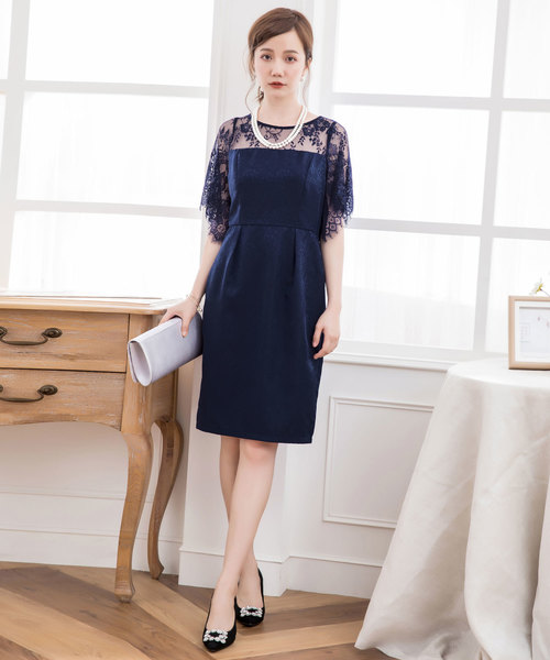 DRESS STAR(ドレス スター)の「レース5分袖ワンピースドレスパーティードレス(ドレス・レディース・ブラック/ネイビー/グレー・S/M/L/XL/XXL/XXXL)」の14枚目の写真