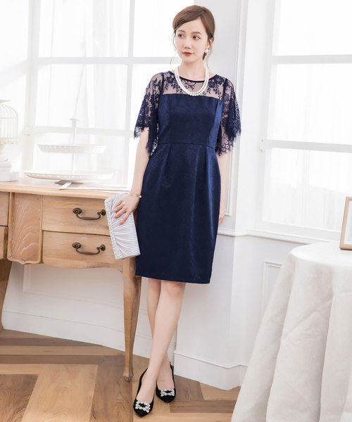 DRESS STAR(ドレス スター)の「レース5分袖ワンピースドレスパーティードレス(ドレス・レディース・ブラック/ネイビー/グレー・S/M/L/XL/XXL/XXXL)」の15枚目の写真