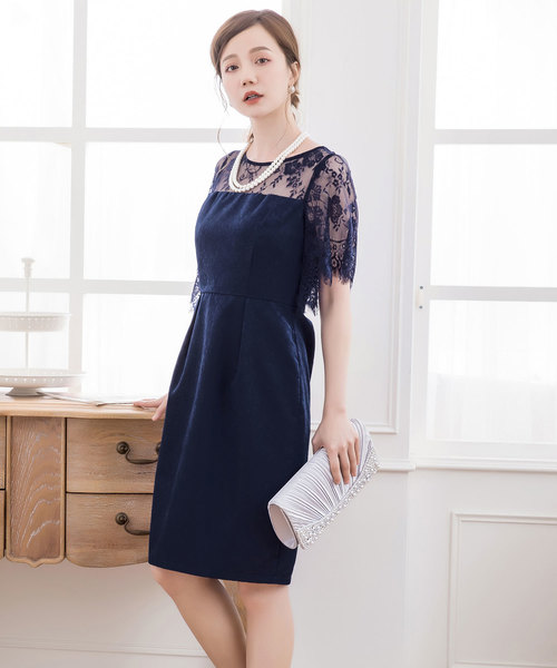 DRESS STAR(ドレス スター)の「レース5分袖ワンピースドレスパーティードレス(ドレス・レディース・ブラック/ネイビー/グレー・S/M/L/XL/XXL/XXXL)」の16枚目の写真