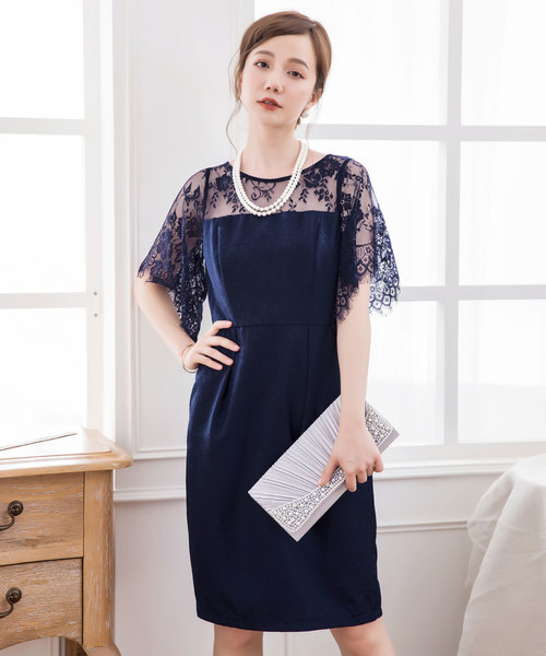 DRESS STAR(ドレス スター)の「レース5分袖ワンピースドレスパーティードレス(ドレス・レディース・ブラック/ネイビー/グレー・S/M/L/XL/XXL/XXXL)」の17枚目の写真