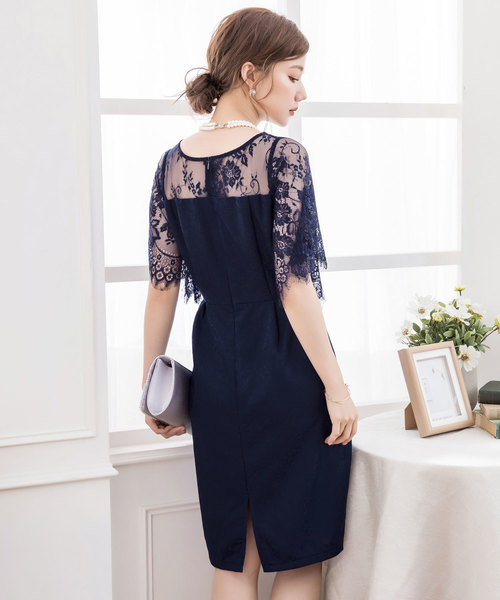 DRESS STAR(ドレス スター)の「レース5分袖ワンピースドレスパーティードレス(ドレス・レディース・ブラック/ネイビー/グレー・S/M/L/XL/XXL/XXXL)」の18枚目の写真