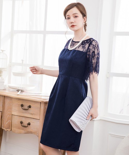 DRESS STAR(ドレス スター)の「レース5分袖ワンピースドレスパーティードレス(ドレス・レディース・ブラック/ネイビー/グレー・S/M/L/XL/XXL/XXXL)」の19枚目の写真