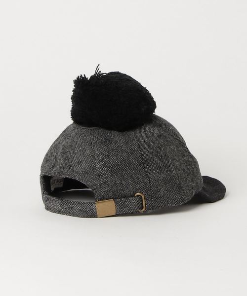 GRIN BUDDY（グリンバディ）の「【GRIN BUDDY(グリンバディ)】ポンポン付き ツイードキャップ/Pon Tweed Sim Cap（キャップ・キッズ・ブラック/ブラウン/グレー・52/54）」の4枚目の写真
