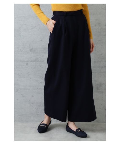 NATURAL BEAUTY BASIC（ナチュラルビューティーベーシック）の「【Oggi 11月号掲載】60/2ハイカウントサキソニーワイドPN（その他パンツ・レディース・ベージュ/ネイビー/グレー・SMALL/MEDIUM/X-SMALL）」の3枚目の写真