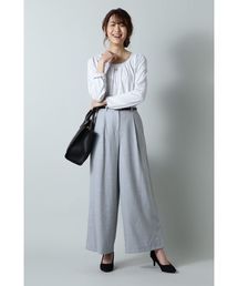 NATURAL BEAUTY BASIC | 【Oggi 11月号掲載】60/2ハイカウントサキソニーワイドPN(その他パンツ)