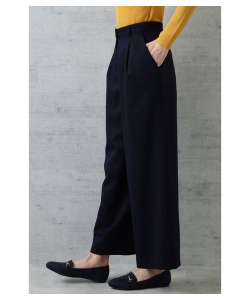 NATURAL BEAUTY BASIC（ナチュラルビューティーベーシック）の「【Oggi 11月号掲載】60/2ハイカウントサキソニーワイドPN（その他パンツ・レディース・ベージュ/ネイビー/グレー・SMALL/MEDIUM/X-SMALL）」の8枚目の写真