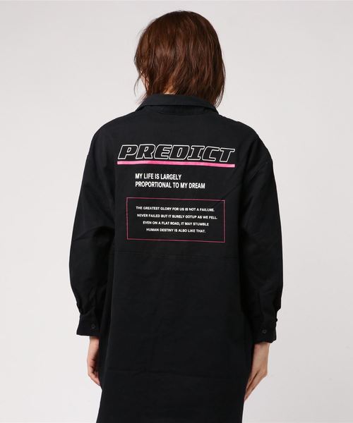 VENCEEXCHANGE（ヴァンスエクスチェンジ）の「バックプリントシャツ（シャツ/ブラウス・レディース・ブラック/ベージュ/ダークオリーブ・M）」の6枚目の写真