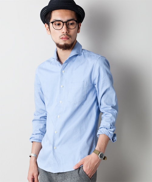 NANO universe(ナノユニバース)の「ミラクルコットンOXSH L/S(シャツ/ブラウス・メンズ・ホワイト/サックスブルー/ネイビー・SMALL/MEDIUM/LARGE/X-LARGE)」の1枚目の写真