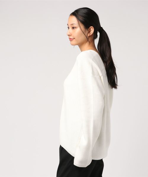 CLANE（クラネ）の「V-NECK BACK DROP KNIT（ニット/セーター）」 - WEAR