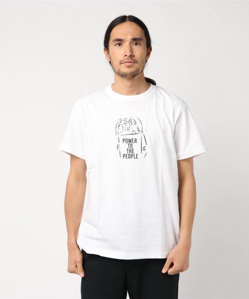 BLUE CHIP(ブルーチップ)の「POWER TO THE PEOPLE Tee(S)(Tシャツ/カットソー・メンズ・ホワイト/ブルーグラス・L/M/S)」の2枚目の写真
