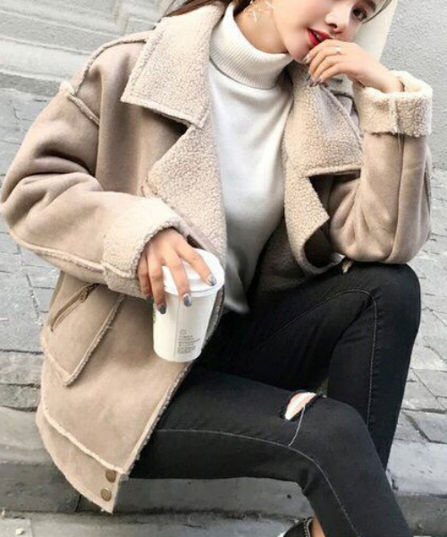 セール フェイクムートン ジャケット Vsn Ama ブルゾン Gossip ロサンゼルス ゴシップロサンゼルス のファッション