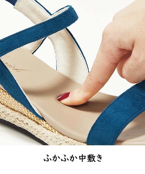GeeRA(ジーラ)の「華奢魅せローウェッジサンダル(サンダル・レディース・グリーン/ブラック/ベージュ/シルバー/レッド/ピンク/パープル/パイソン/オリーブ/オレンジ・LARGE/X-LARGE/SMALL/XX-LARGE/MEDIUM)」の18枚目の写真