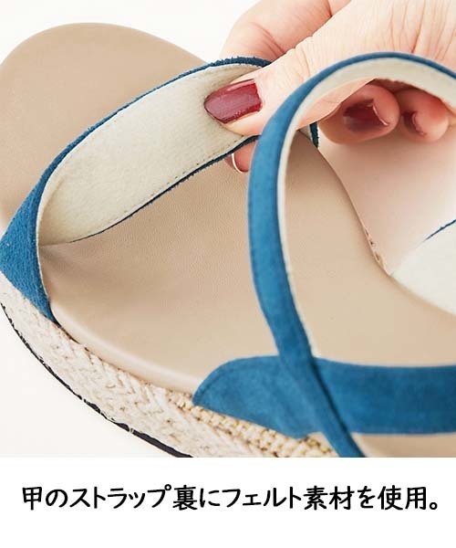 GeeRA(ジーラ)の「華奢魅せローウェッジサンダル(サンダル・レディース・グリーン/ブラック/ベージュ/シルバー/レッド/ピンク/パープル/パイソン/オリーブ/オレンジ・LARGE/X-LARGE/SMALL/XX-LARGE/MEDIUM)」の17枚目の写真