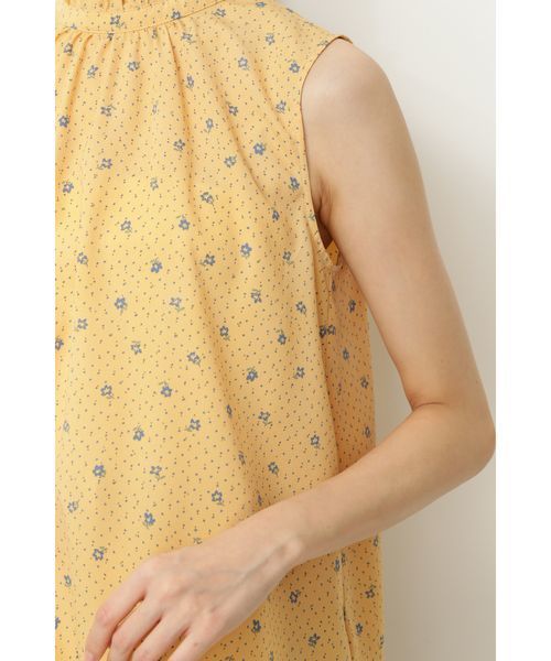 NATURAL BEAUTY BASIC（ナチュラルビューティーベーシック）の「手洗い可能/ドット×フラワースタンドネックブラウス（シャツ/ブラウス・レディース・イエロー系その他/ブラック系その他・SMALL/MEDIUM）」の17枚目の写真