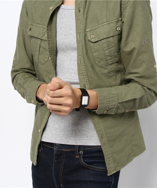 NANO universe(ナノユニバース)の「CASIO(カシオ)/ ユニセックス アナログ角型ウォッチ(M)(アナログ腕時計・メンズ・ネイビー/ゴールド/ブラック/シルバー・FREE)」の5枚目の写真