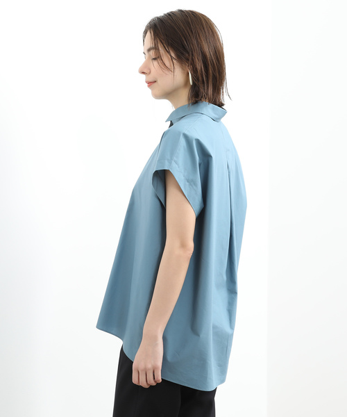 SALON adam et rope'（サロン アダム エ ロペ）の「フレンチスリーブシャツ（シャツ/ブラウス・レディース・ホワイト/ブラック/ブルー系その他4・FREE）」の7枚目の写真