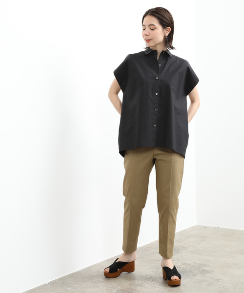 SALON adam et rope'（サロン アダム エ ロペ）の「フレンチスリーブシャツ（シャツ/ブラウス・レディース・ホワイト/ブラック/ブルー系その他4・FREE）」の12枚目の写真