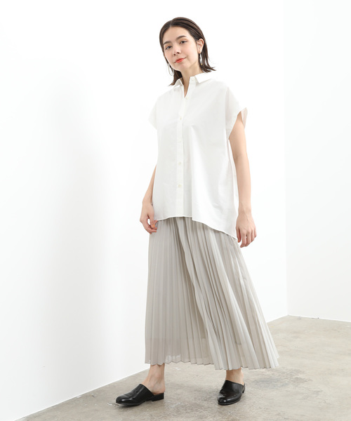 SALON adam et rope'（サロン アダム エ ロペ）の「フレンチスリーブシャツ（シャツ/ブラウス・レディース・ホワイト/ブラック/ブルー系その他4・FREE）」の13枚目の写真