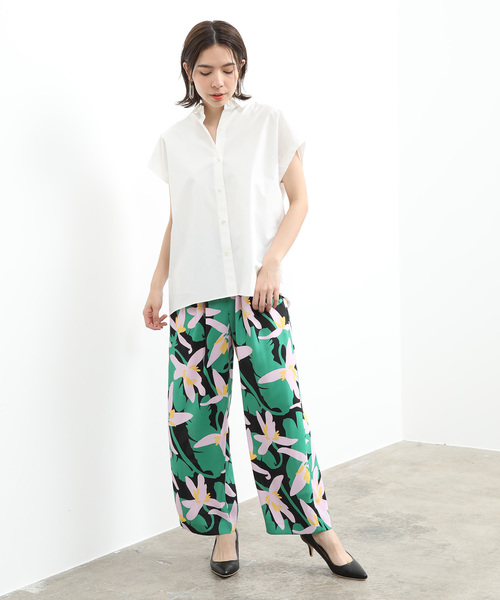 SALON adam et rope'（サロン アダム エ ロペ）の「フレンチスリーブシャツ（シャツ/ブラウス・レディース・ホワイト/ブラック/ブルー系その他4・FREE）」の14枚目の写真