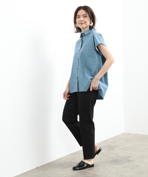 SALON adam et rope'（サロン アダム エ ロペ）の「フレンチスリーブシャツ（シャツ/ブラウス・レディース・ホワイト/ブラック/ブルー系その他4・FREE）」の15枚目の写真