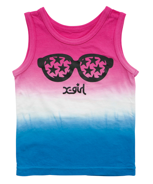 X-girl Stages（エックスガールステージス）の「GRADATION TANKTOP SUNGLASSES（2T・3T）（タンクトップ・キッズ・ピンク/パープル/イエロー・2T/3T）」の3枚目の写真