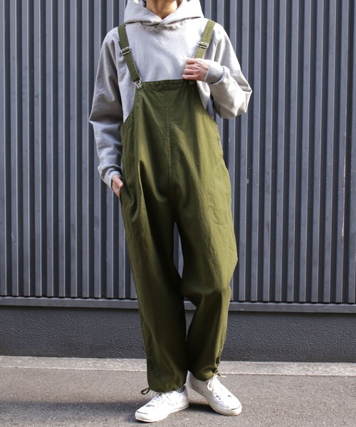 GREEN BOWL(グリーンボウル)の「GREEN BOWL Deck Overall/グリーンボウル デッキ オーバーオール(サロペット/オーバーオール)」|カーキ
