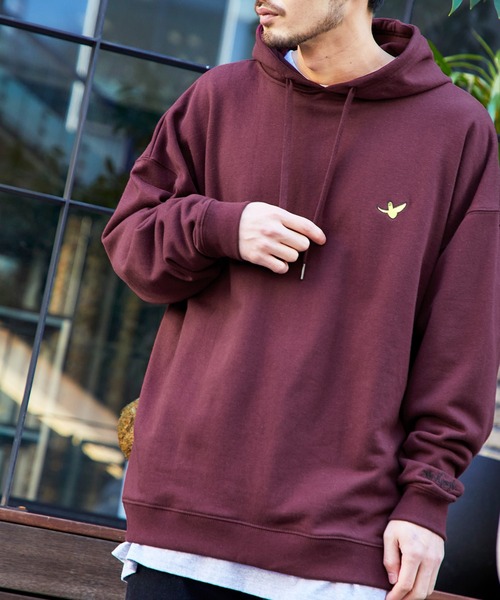 Mark Gonzales（マーク・ゴンザレス）の「Mark Gonzales/マークゴンザレス MONO-MART別注ロゴ刺繍 オーバーサイズ プルオーバーパーカー（パーカー・メンズ・ワイン/チャコール/ブラック/ベージュ/ブラウン/オフホワイト/杢グレー/ブルーグリーン/ライトベージュ/パープル系その他/グリーン系その他/グリーン系その他2/グレイッシュベージュ/ブルー系その他/アッシュブラウン/パープル系その他2・FREE/S/M）」の16枚目の写真