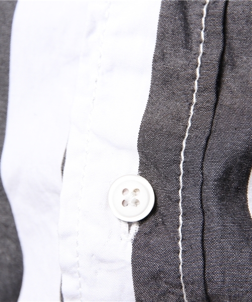 WHO'S WHO gallery(フーズフーギャラリー)の「ワイドストライプシャツ(シャツ/ブラウス・メンズ・ブラック/ネイビー・MEDIUM/LARGE)」の10枚目の写真