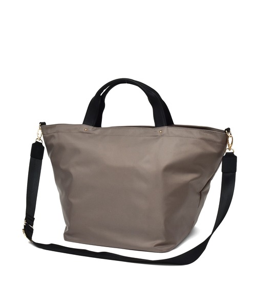 VitaFelice（ヴィータフェリーチェ）の「本革ハンドル2wayビッグナイロントートバッグ（ボストンバッグ・レディース・ブラック/チャコールグレー/ネイビー/パープル/ベージュ系その他・FREE）」の12枚目の写真