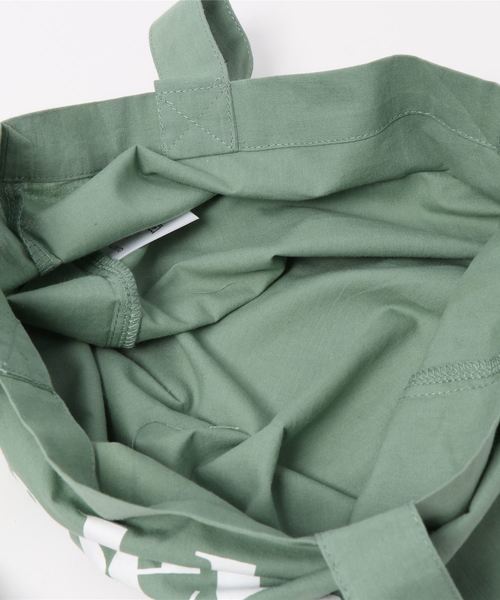 KOBE LETTUCE（コウベレタス）の「ロゴプリントスクエアエコバッグ（エコバッグ/サブバッグ・レディース・オフホワイト/ライトカーキ/ブラック・FREE）」の12枚目の写真