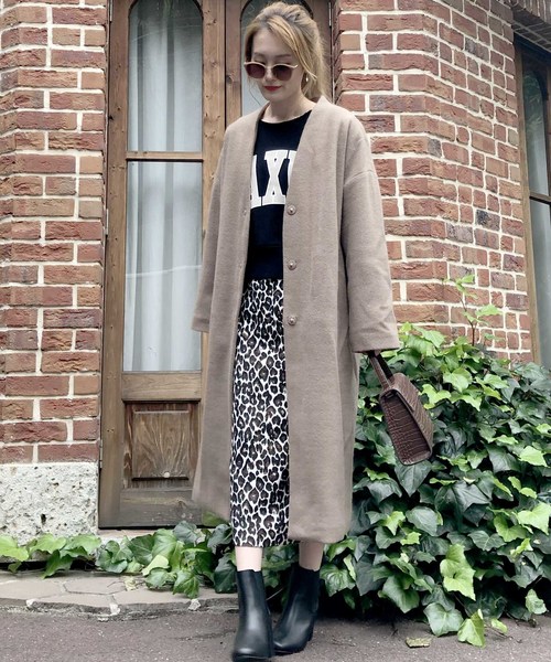 archives（アルシーヴ）の「Vネックウールロングコート（その他アウター・レディース・ブラック/シルバーグレー/グレー系その他/オフホワイト・MEDIUM）」の7枚目の写真