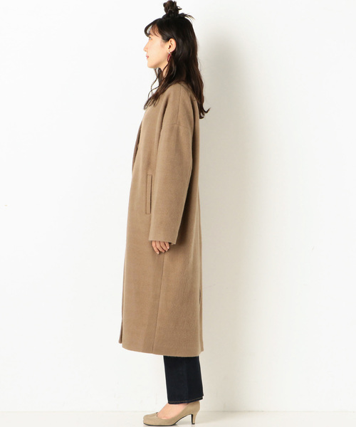 archives（アルシーヴ）の「Vネックウールロングコート（その他アウター・レディース・ブラック/シルバーグレー/グレー系その他/オフホワイト・MEDIUM）」の10枚目の写真