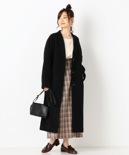 archives（アルシーヴ）の「Vネックウールロングコート（その他アウター・レディース・ブラック/シルバーグレー/グレー系その他/オフホワイト・MEDIUM）」の20枚目の写真