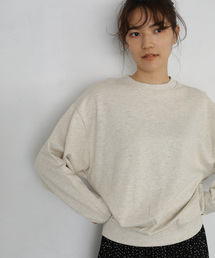 AMERICAN HOLIC | ドロップショルダー裾ギャザー裏毛プルオーバー(Tシャツ/カットソー)