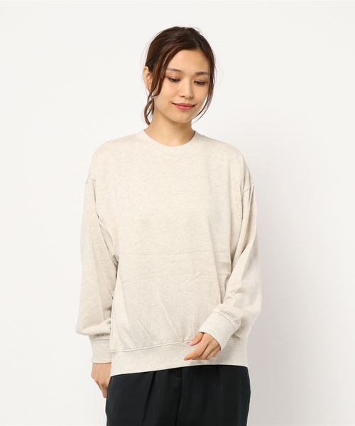 AMERICAN HOLIC(アメリカンホリック)の「ドロップショルダー裾ギャザー裏毛プルオーバー *(Tシャツ/カットソー・レディース・チャコールグレー/パープル/カーキ/イエロー/ホワイト系その他/その他7/グレー系その他4・M/L)」の13枚目の写真