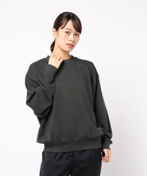 AMERICAN HOLIC(アメリカンホリック)の「ドロップショルダー裾ギャザー裏毛プルオーバー *(Tシャツ/カットソー・レディース・チャコールグレー/パープル/カーキ/イエロー/ホワイト系その他/その他7/グレー系その他4・M/L)」の12枚目の写真