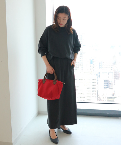 AMERICAN HOLIC(アメリカンホリック)の「ドロップショルダー裾ギャザー裏毛プルオーバー *(Tシャツ/カットソー・レディース・チャコールグレー/パープル/カーキ/イエロー/ホワイト系その他/その他7/グレー系その他4・M/L)」の9枚目の写真