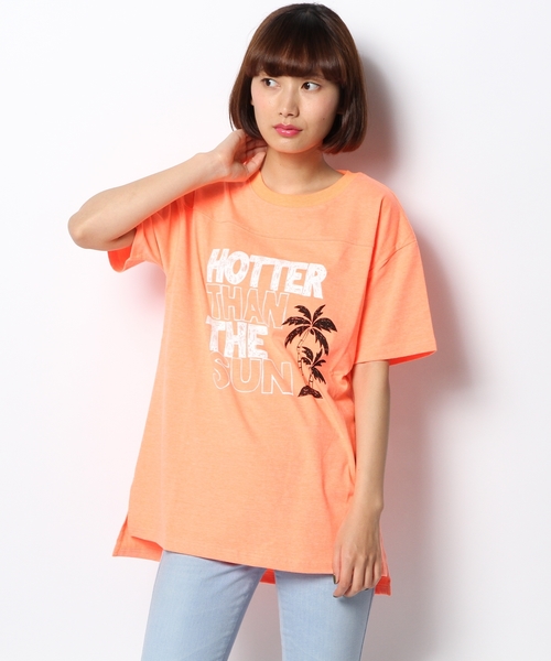 DANCE LB-03(ダンス エルビー・ゼロスリー)の「HOT Tシャツ(Tシャツ/カットソー・レディース・ホワイト系/ブラック系/オレンジ系・FREE)」の3枚目の写真