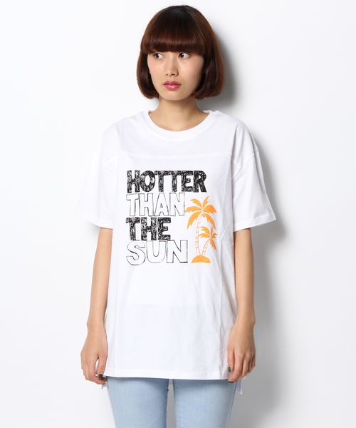 DANCE LB-03(ダンス エルビー・ゼロスリー)の「HOT Tシャツ(Tシャツ/カットソー・レディース・ホワイト系/ブラック系/オレンジ系・FREE)」の4枚目の写真