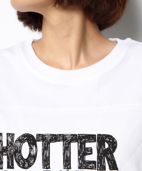 DANCE LB-03(ダンス エルビー・ゼロスリー)の「HOT Tシャツ(Tシャツ/カットソー・レディース・ホワイト系/ブラック系/オレンジ系・FREE)」の7枚目の写真
