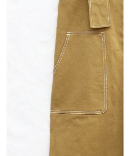 vingtrois（バントロア）の「【vingtrois】まるでユーズドのようなこなれ感のジップアップワイドチノサロペット/オーバーオール/ワイドシルエットサロペット（サロペット/オーバーオール・レディース・ブラック/モカ/キャメル・M）」の14枚目の写真