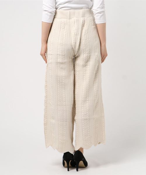 notch.(ノッチ)の「裾スカラップニットパンツ(その他パンツ・レディース・ベージュ/ブラウン/オフホワイト/レンガ・M)」の6枚目の写真