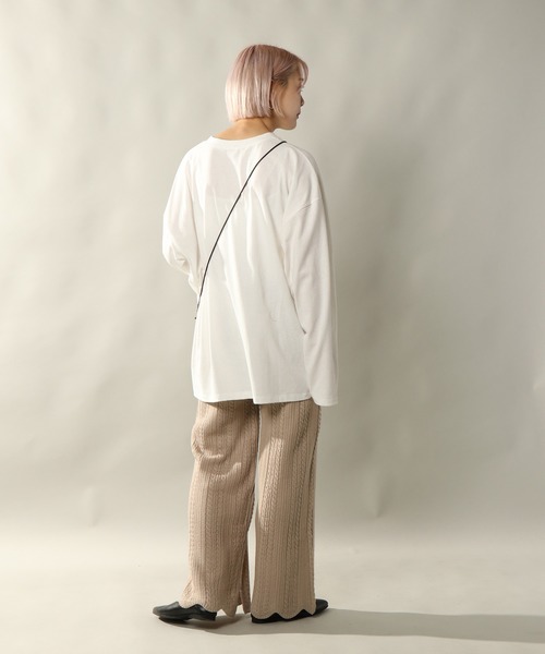 notch.(ノッチ)の「裾スカラップニットパンツ(その他パンツ・レディース・ベージュ/ブラウン/オフホワイト/レンガ・M)」の12枚目の写真