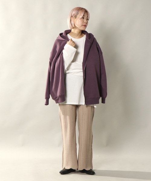 notch.(ノッチ)の「裾スカラップニットパンツ(その他パンツ・レディース・ベージュ/ブラウン/オフホワイト/レンガ・M)」の11枚目の写真